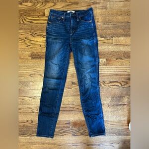 Madewell 10” High-Rise Dark Wash Skinny Jeans Size 26